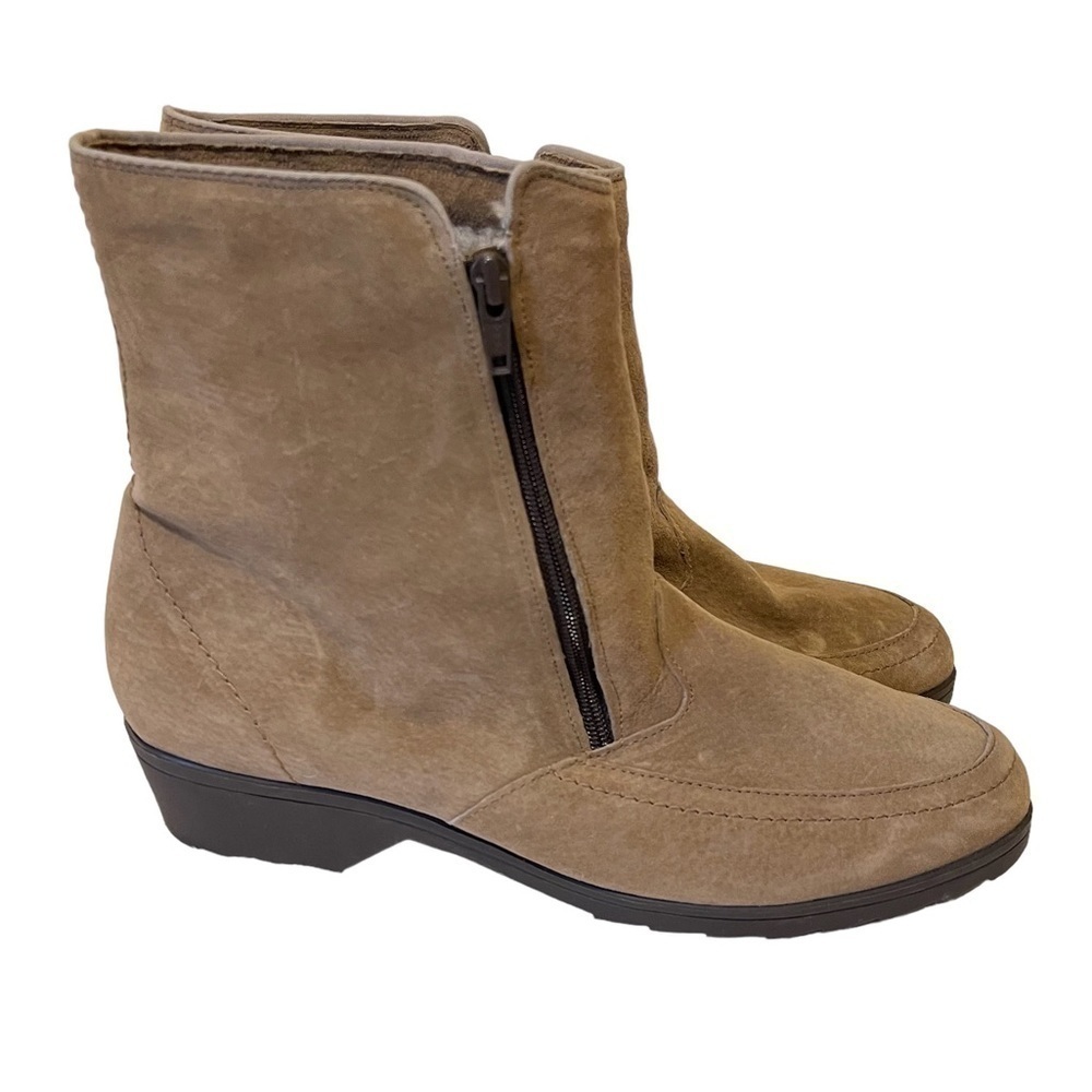 Women’s HUSH PUPPIES Beige Suede Fur Lined Boots